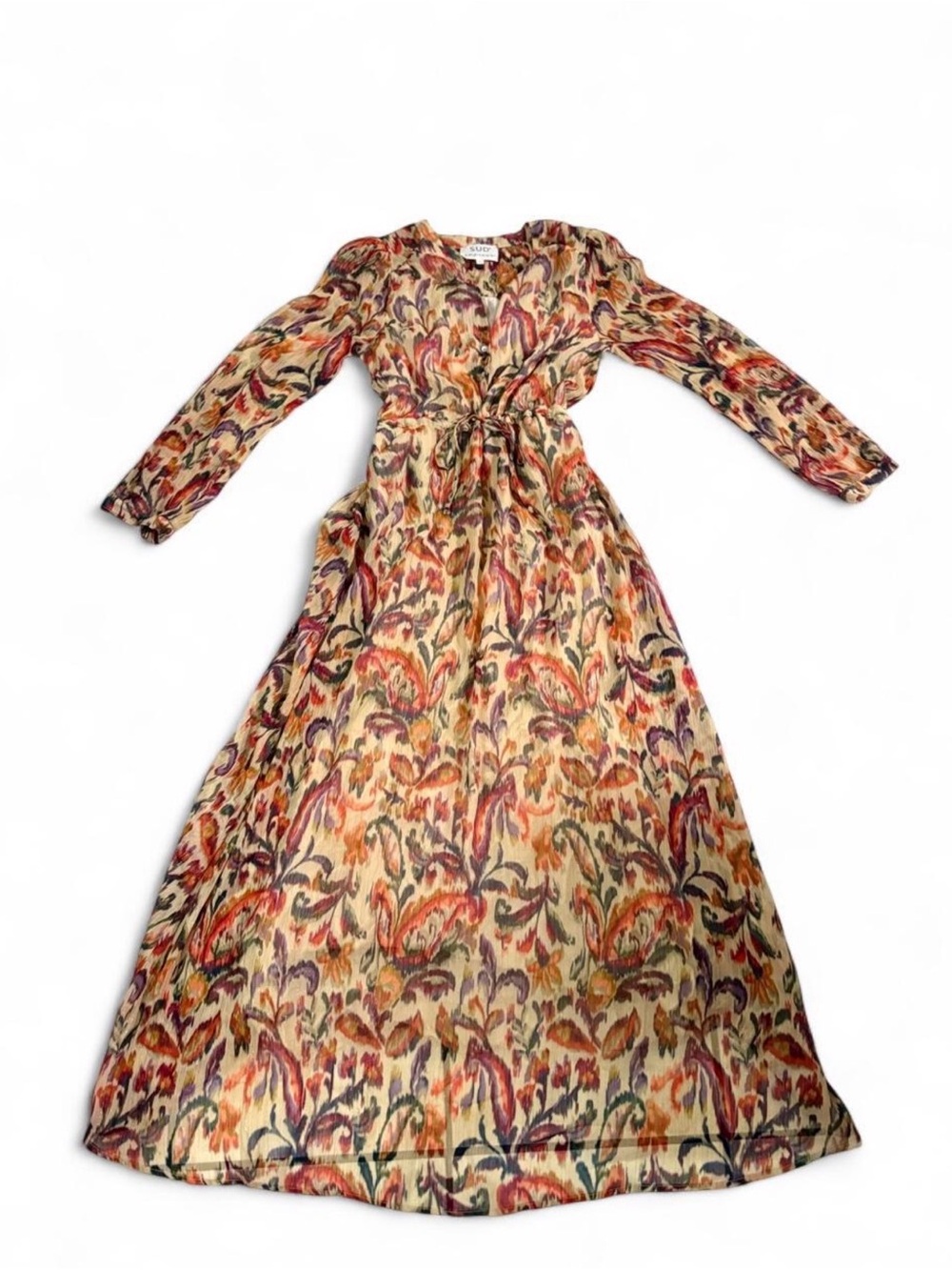 Floral Tie-Waist Maxi Dress